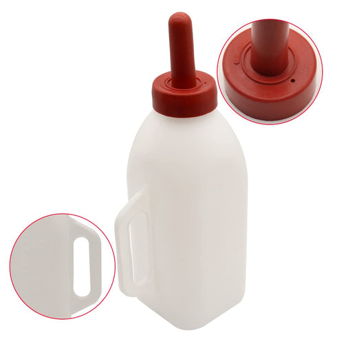 MODUODUO 2.11 Calf Bottle with a Replacement Nipple Quart Milk Feeder Nursing Feeding Bottle