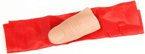 Zittop 2 Pack Disappearing Silk Fake Thumb Tip Magic Trick Gimmick, Red, Small 2" or 50mm