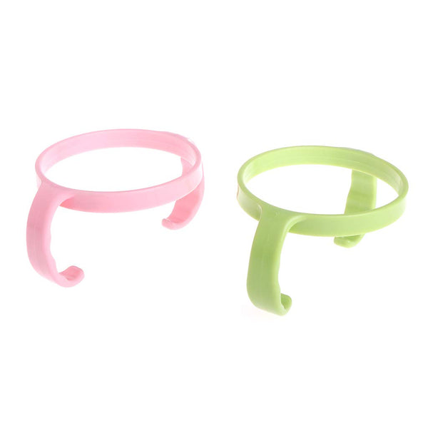 DGFJY 2 Pack 2 Count Baby Bottle Holder Feeding Bottles for Comotomo Easy Cleaning (Pink/Green) Easy Grip Plasic