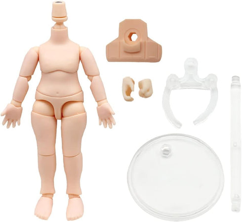 niannyyhouse DOD Doll Action Figures Body - 10cm for 1/12 BJD Dolls Head (Normal White-Standard Package A)