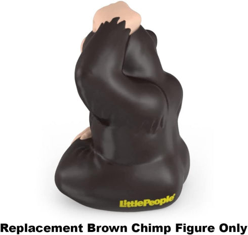 Replacement Brown Chimp Figure Holding Banana for Fisher-Price Little People Chimpanzee Playset BDY75