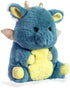 Aurora World Rolly Pet - Egan Dragon, 7" Blue Plush Toy