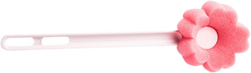 HANABASS Flower Shaped Long Handle Bottle Cleaning Brush Soft Sponge Cup Brush