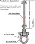 2 Permanent Anti-Rust Heavy-Duty Bearing Swing Hanger Mute (10mm) for 180° Swing, 1500 lb Capacity