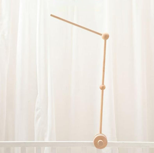 PandaEar Baby Crib Mobile Arm, Beech Wooden Mobile Holder with Anti-Slip Attachment, Baby Mobile Hanger for Crib