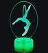 HPBN8 Ltd 3D 7/16 Creative Gymnastics Night Light USB Power Remote Control LED Decor Table Desk Optical Illusion Lamps
