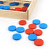 4 in a Row Wooden Board Game - Foldable Line Up 4 Classic Family Toy for Kids and Family