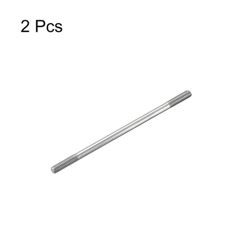MECCANIXITY 304 Stainless Steel Push Rod Connector Double End Threaded Rod for DIY RC Car, Boat, Airplane, M3x50mm
