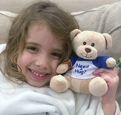 Super Cute and Cuddly 6 Inch Plush Mini Teddy Bear with Need a Hug? Message T-Shirt, Great for Gift Baskets