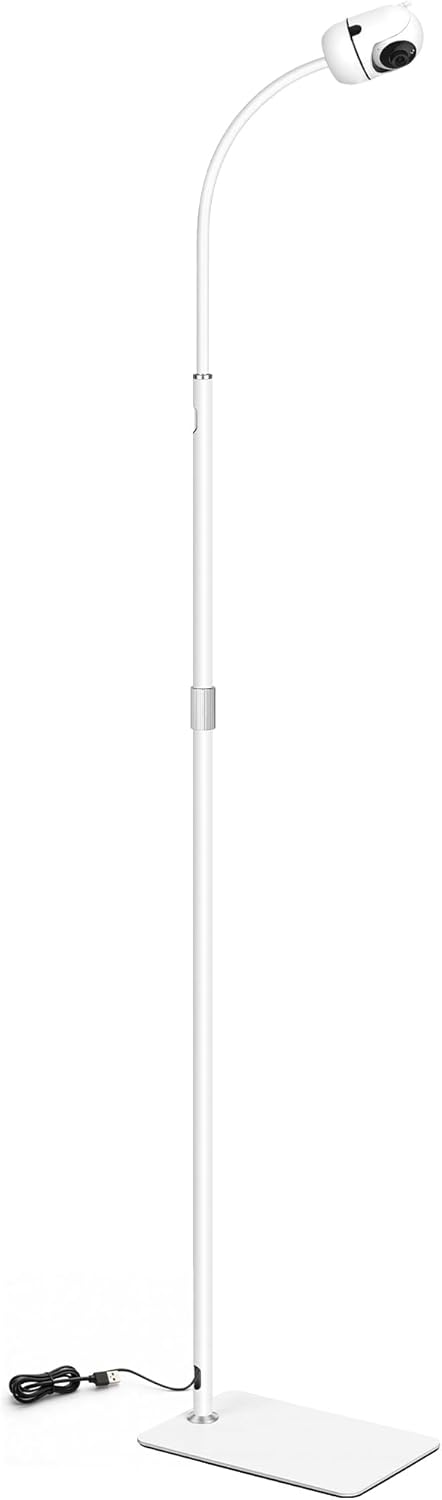 KWTCUOI 82" Adjustable Height Baby Monitor Floor Stand with Flexible Gooseneck - No