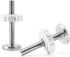 Pressure Mount Baby Gate Threaded Pivot Rod, 4-Pieces Mounting Bolt Kit for Stair Gate, Dog Gate, White