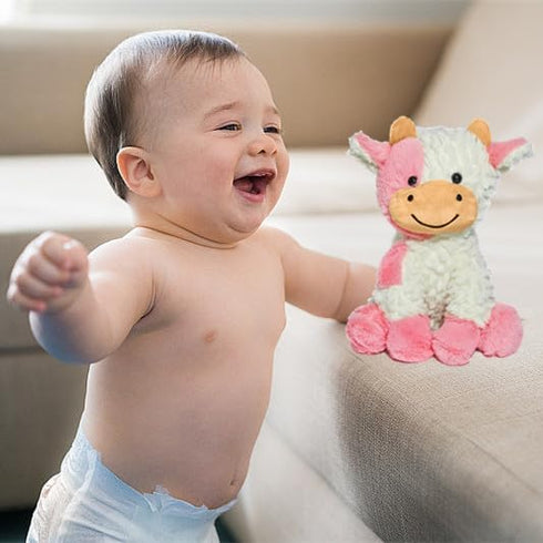 FAYUAKU 9" Cow Stuffed Animals Plush Doll Kids Boys Girls Animal