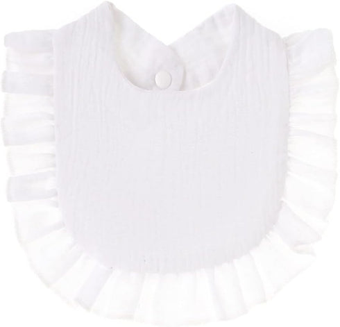 4 PACK Solid Muslin Baby Drool Bibs Set for Unisex Boys Girls Cotton Adjustable Teething Feeding Drooling Bibs
