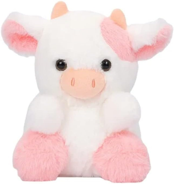 Cow Plush Toy, 7.8 Inches, Cartoon Cute Pink Cow Plush Pillow Stuffed Animal