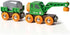BRIO World 33698 Clever Crane Wagon Set - 4 Piece Wooden Toy Train Set for Kids