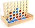 4 in a Row Wooden Board Game - Foldable Line Up 4 Classic Family Toy for Kids and Family