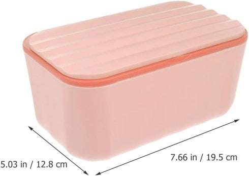 Sturdy Plastic Tissue Box Cover - Rectangle Wipes Storage with Sealing Lid