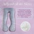 URBAN SOMBRERO Trickonometry U Shaped Pregnancy Pillow, Velvet Cover, Cotton Inner Cover, Full Body Maternity Cushion