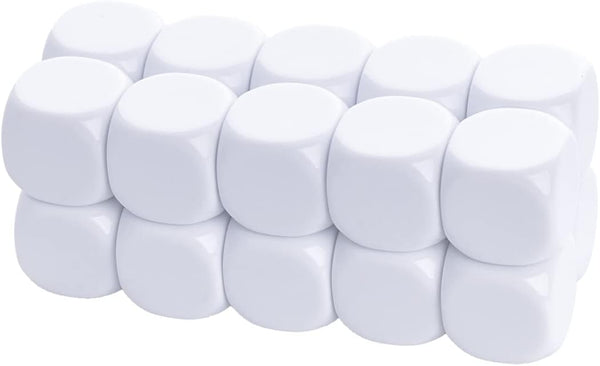 22mm Acrylic Dice with Smoothed Surface Six Sided with Rounded Corner Blank