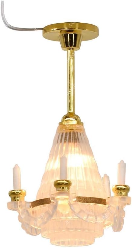 iLAND 1/12 Scale Accessories of Dollhouse Lights, Classic Miniature Lamp for Dollhouse
