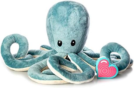 My Baby's Heartbeat Bear Recordable Stuffed Animals, 20 sec Heart Voice Recorder for Ultrasounds, Octopus