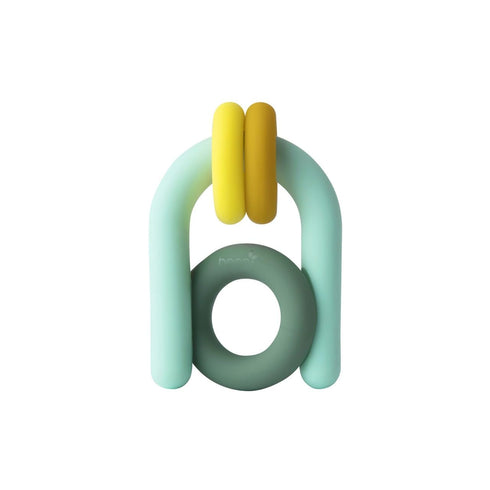 Boon Hoop Silicone Baby Teether - Soothing Teether for Infants - Ages 0 to 12 Months