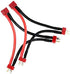 2pcs T Serial Series Connector, 1 Female to 2 Male T Plug Power Connector Adapter for RC Quadcopter