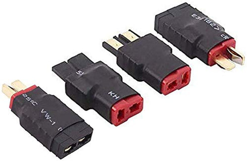2Pair No Wires T Plug Male Female Adapter, Wireless Connector for RC FPV Drone Car Lipo NiMH Battery Charger ESC