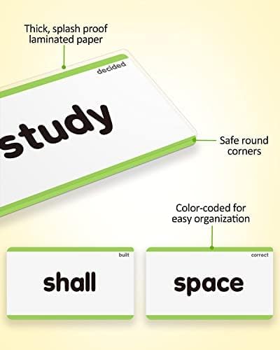 520 1st 2nd 3rd Coogam Sight Words Learning Vocabulary Flash Cards, Dolch Fry High Frequency Sight Word Educational