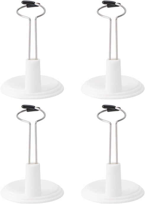 NUOBESTY Doll Stands Display Holder, 4pcs White 15cm Bracket Support Bear Stand for Home