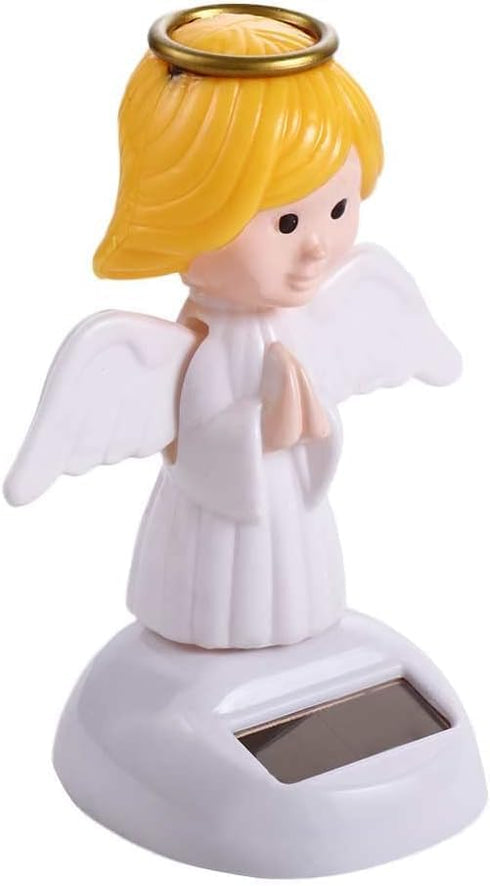 Solar Powered Dancing Angel Figures - Shaking Hand Doll for Car Decoration and Dashboard Decor