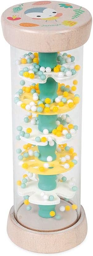 Janod Pure Collection - Bumble Bee Rainstick My First Music Toy, Ages 6 Months+, J05193