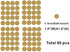 80pcs Gold Polka Dot Wall Decals – Removable Vinyl Stickers for Kids Nursery, Easy Peel Circle Decorations