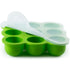 Samuelworld Baby Food Storage Container, 12 Portions x 2.5oz - BPA Free Silicone Freezer Tray with Clip-On Lid for Milk