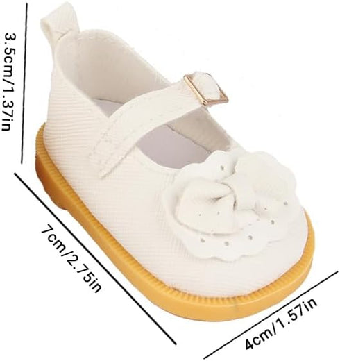 6 Pairs of Dorable Doll Shoes for 14 Inch Doll, Cute Bow Doll Shoes for 14 Inch Girl Dolls, Randomly 6 Pairs from 10 Shown in The Picture, Doll Accessories Gift for Granddaughter - 10c6dollshoes