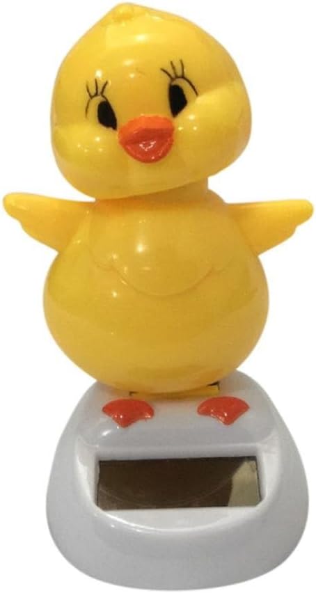Solar Powered Dancing Chick, Bobblehead Chicken Ornaments for Car Dashboard, Cartoon Solar Power Kits, Bobbleheads