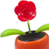 Solar Powered Dancing Flower Toy - Animated Dancer Car Decoration for Dashboard or Office Desk - Rose