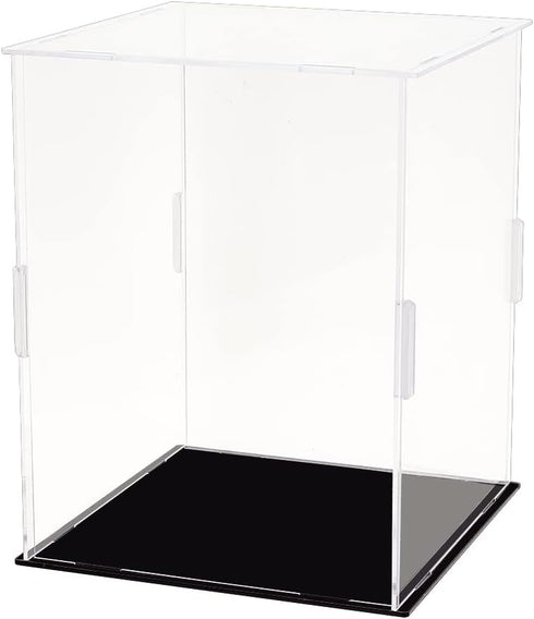 FINGERINSPIRE Mini Helmet Display Case, 6.5x6.5x8.1 inch Clear Acrylic Dustproof Box with 13 Rubbers for Basketball
