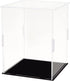 FINGERINSPIRE Mini Helmet Display Case, 6.5x6.5x8.1 inch Clear Acrylic Dustproof Box with 13 Rubbers for Basketball