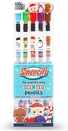 Holiday Smencils HB #2 Gourmet Scented Fun Pencils, 5 Count - Gifts for Kids