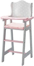 Doll High Chair for Baby Dolls - Olivia's Little World Wooden Play Furniture for 16" to 18" Dolls