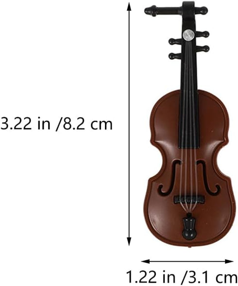 8Pcs 1:12 Dollhouse Violin Miniature Musical Instrument Collection for Doll House Musical Room