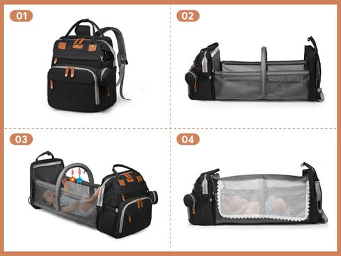 JKJRJJ Backpack Backpack, Diaper Bag with Changing Station, Large Diaper Bag For Boys And Girls, Multifunctional