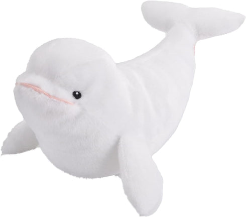 Wild Republic Ecokins Mini, Beluga Whale, Stuffed Animal, 8 inches, Gift for