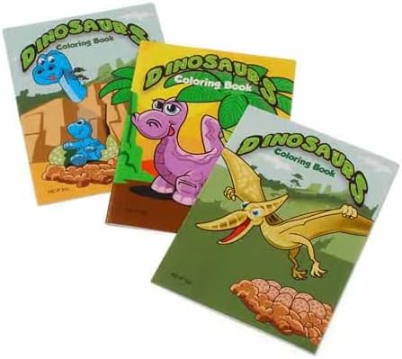 24 USToy Piece Dinosaur Coloring Book & Crayons Bundle
