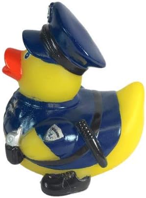 3" Floating Police Rubber Duck - Baby Safe Bath Toy
