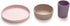 melii Non-Suction Silicone Plate, Bowl and Cup Set for Toddlers, Kids and Children (Purple, Grey, Pink)