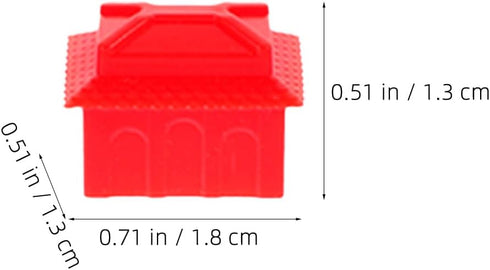 FAVOMOTO 120PCS Plastic Hotels Houses, Game Replacement Pieces for Board Games in Multicolor