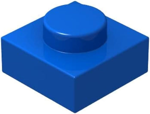 Classic Blue Plates Bulk - 200 Piece 1x1 Building Plates Flat, Compatible with Lego Parts (Color: Blue)