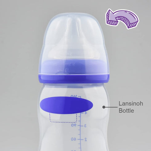 Maymom Dome Caps for Lansino Wide-Mouth Collar Ring, Compatible with Lansinoh Bottle Top